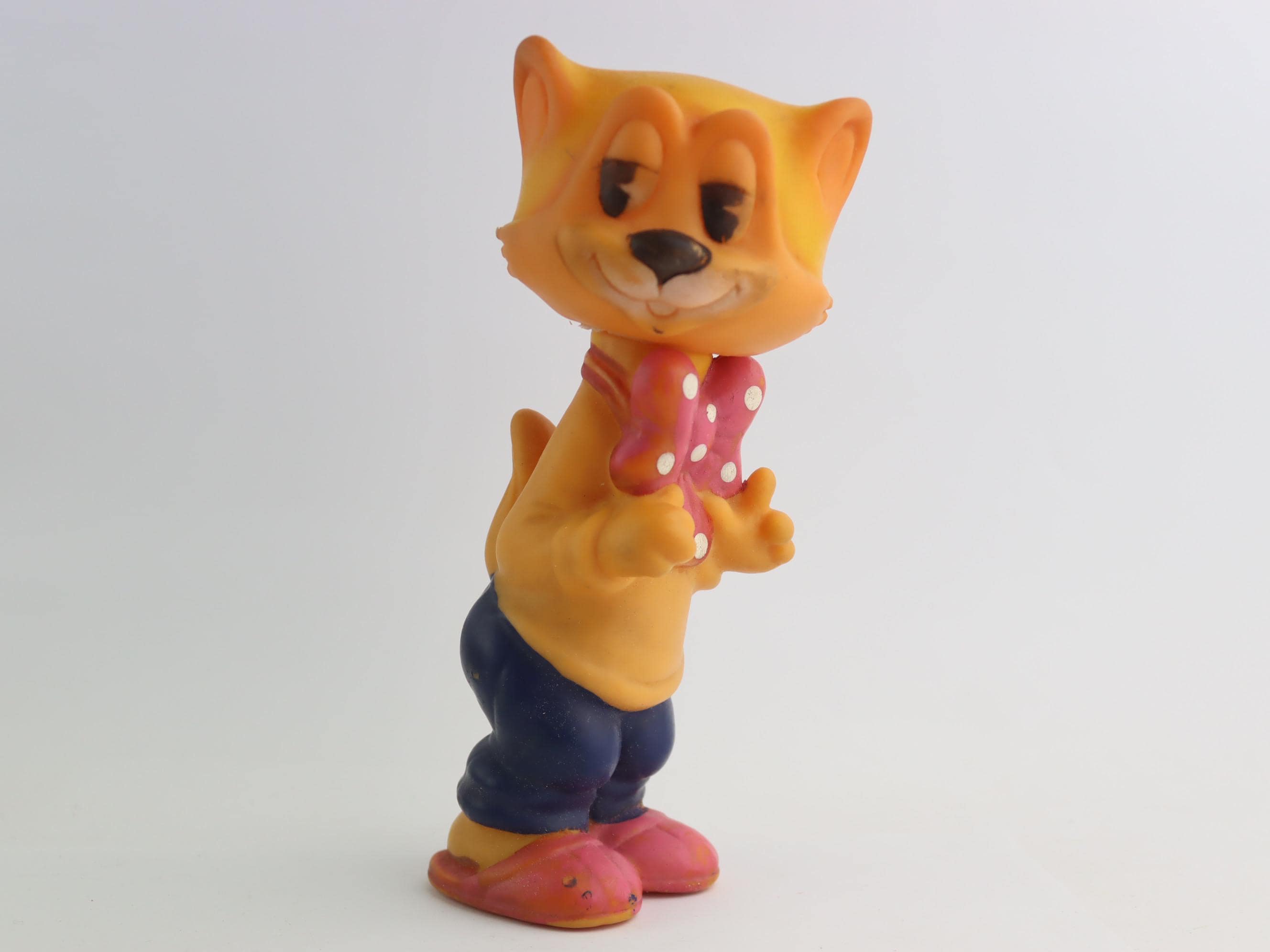 toy出品 面白いヴィンテージのゴム猫レオポルドのおもちゃ、ヴィンテージの猫