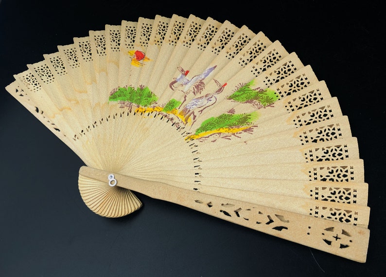 Vintage Wood Fan Soviet Fan Openwork Fan Russia Souvenir - Etsy