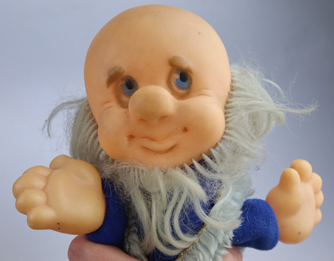 Vintage Soft Doll Gnome, Buffoon, Baby Doll, Puppet, Rubber Face Doll