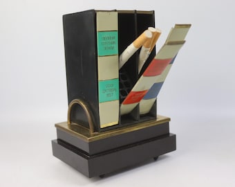 vintage musical cigarette holder, soviet desk cigarette case, keeper,space, gagarin, satellite, moon, cosmonaut, space, cigarette dispenser