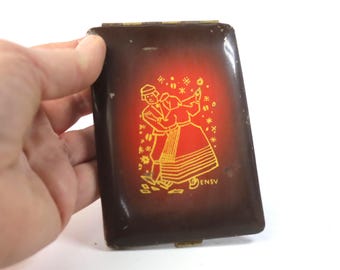 Soviet Vintage Metal Cigarette Case Tallinn — Retro USSR Tobacco Box