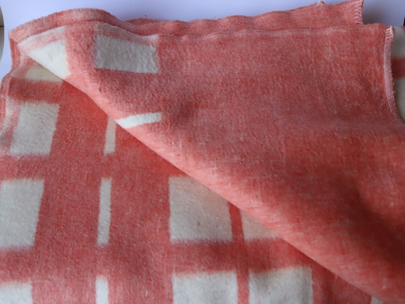 new vintage woolen blanket, Ukrainian wool plaid, ussr cotton coverlet, soviet covering, woolen coverlid, winter wrap, summer plaid
