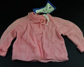 neue Vintage Baby Strickjacke, Tschechoslowakei Baumwolle Baby lose Jacke, neue Vintage Bluse für Baby