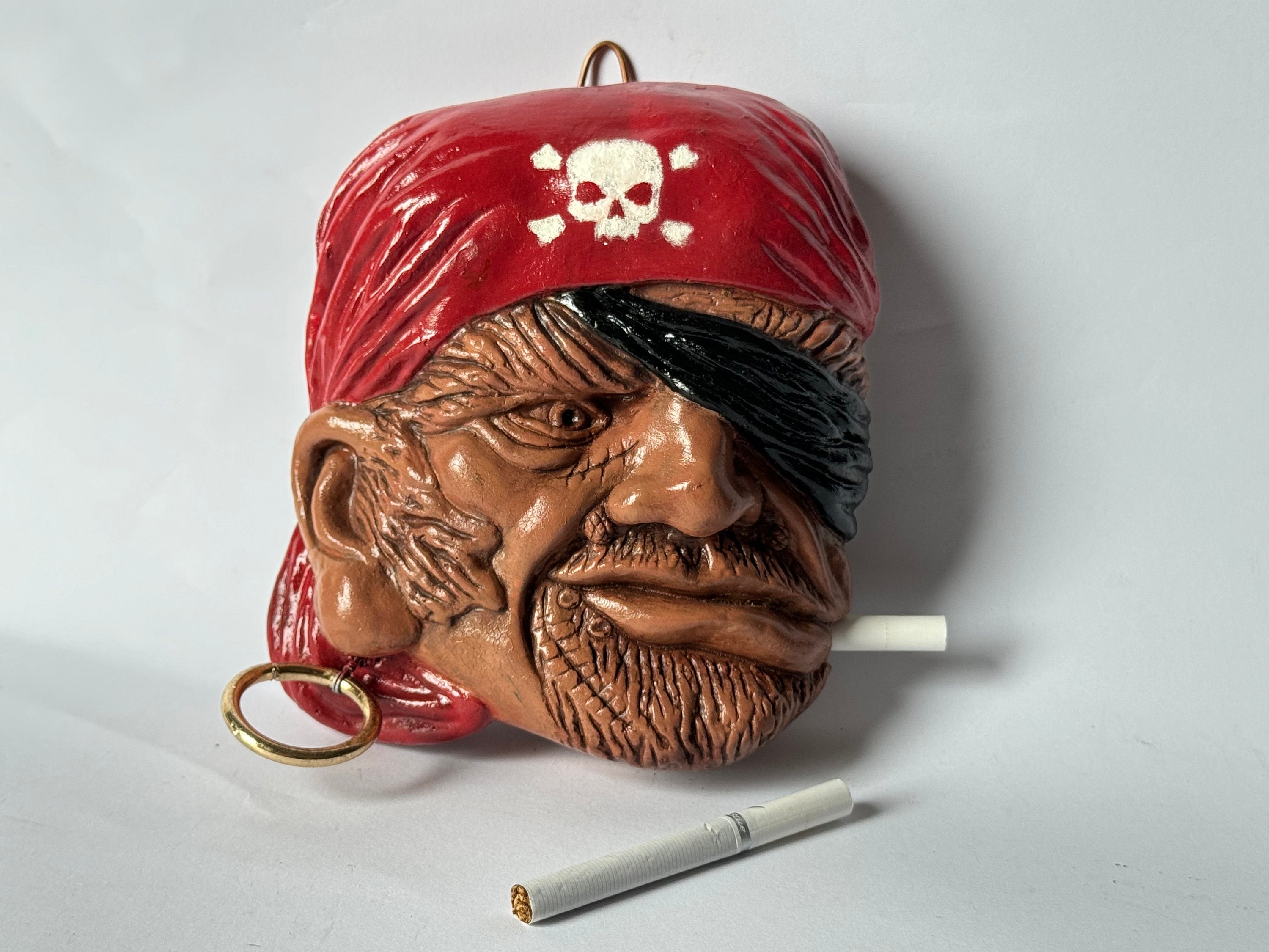 pirate cigarette case Vintage Holder Pirate, Soviet Wall Cigarette Case, Keeper, Filibuster, Buccaneer, Rover, Freebooter, Corsair, Cigarette Dispenser Cigarette case 