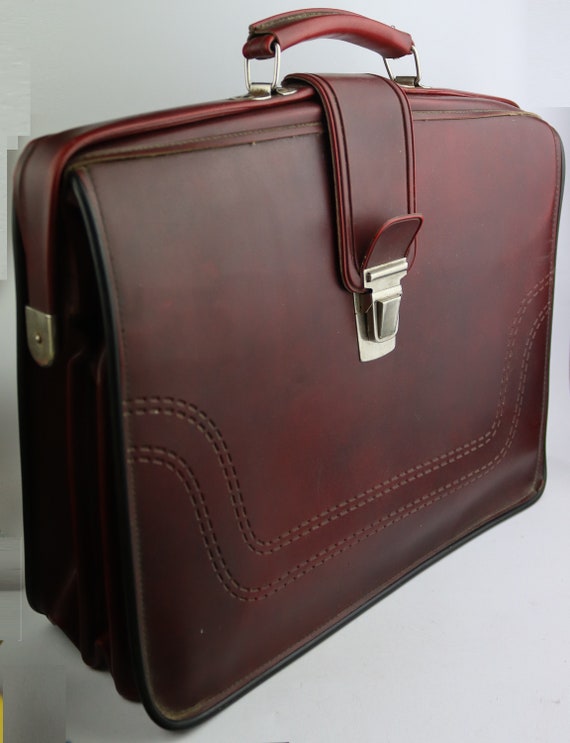 vintage briefcase, Soviet briefcase, portfolio, s… - image 4