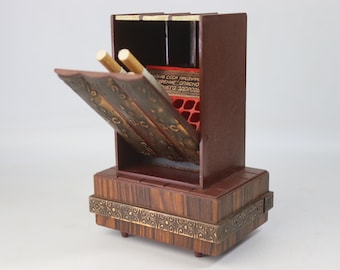 vintage musical cigarette holder, soviet desk cigarette case, cigarette dispenser, ussr anti-smoking propaganda, ussr cigarette box gift
