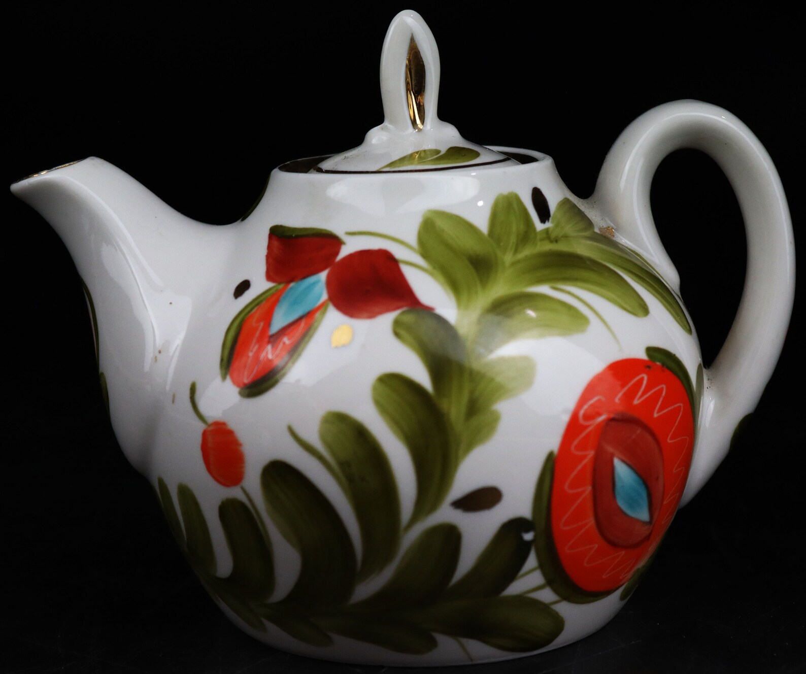 Three Vintage Porcelain Teapots Large Soviet Teapot Russia Etsy