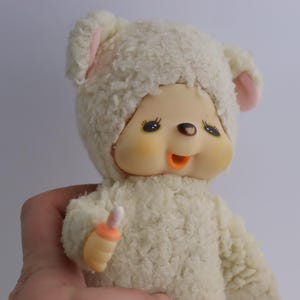rare vintage Sekiguchi friend soft sheep toy, rubber face lamb plush Japan ussr time doll gift idea vintage toy thumb sucking Chum KATHINKA