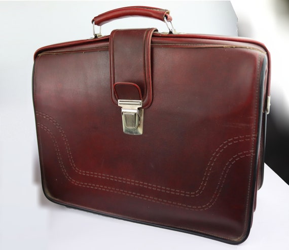 vintage briefcase, Soviet briefcase, portfolio, s… - image 1
