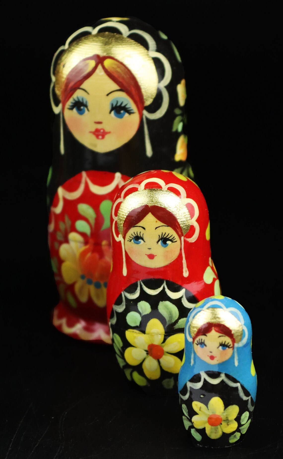 Two sets of Ukrainian nesting dolls hand paint matreshka Etsy