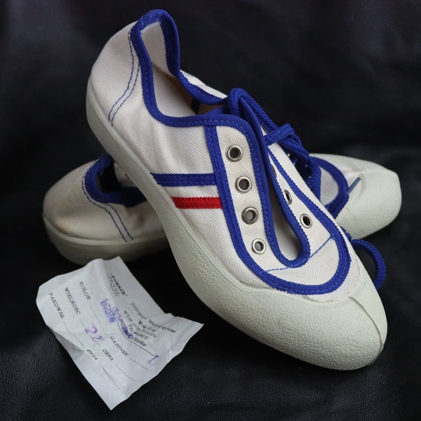 new vintage Polish sneakers, cebo jeans gumshoes, rubber women shoes, teenage shoes, children shoes, poland school cloth sneakers, sport