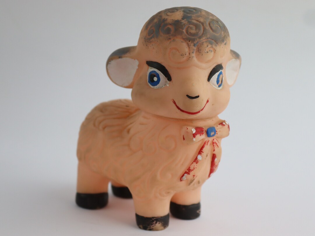 Little Vintage Sheep, Baa-lamb Toy, Vintage Rubber Lamb Yeanling ...