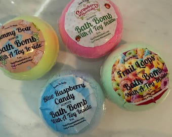 Bath bombs With toys Inside
