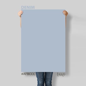 Denim solid color Photography Backdrop for Product, Instagram, Flat lay, Social, New born & Food Photography - Lov4013