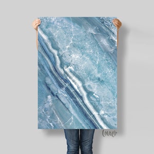 Blue Photography Backdrop marble for Product, Instagram, Flat lay & Food Photography - Lov3095
