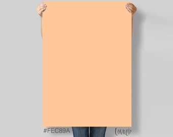 Peach solid color Photography Backdrop for Product, Instagram, Flat lay, Social, New born & Food Photography - Lov4007