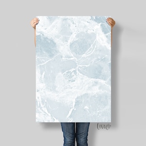 Vinyl Photography Backdrop light blue marble for Product, Instagram, Flat lay & Food Photography - Lov5003
