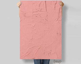Hot Pink Stucco Photography Backdrop: Abstract Art Vinyl Print