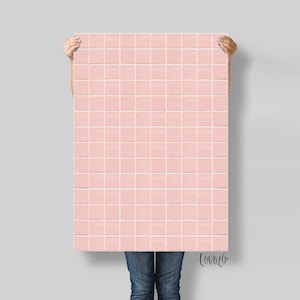 Food Photography Backdrop pink tiles concrete for Product, Instagram, Flat lay & Food Photography - Lov3015