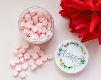 Baby Pink Sealing Wax Beads, Flexible Wax Seal, Wedding Invitation