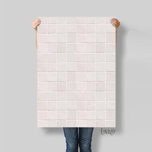 Milk White Tile Photography Backdrop – Handcrafted Ceramic Look Flat Lay Mat
