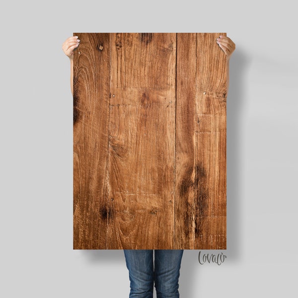 Wood Photo Backdrop PVC for food, Product, Instagram, Flat lay Photography - Lov3045