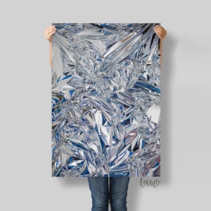Silver foil Photography Backdrop for Product, Instagram, Flat lay & Food Photography - Lov2085