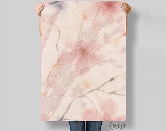 Abstract Floral Flat Lay – Natural Tone Photo Backdrop