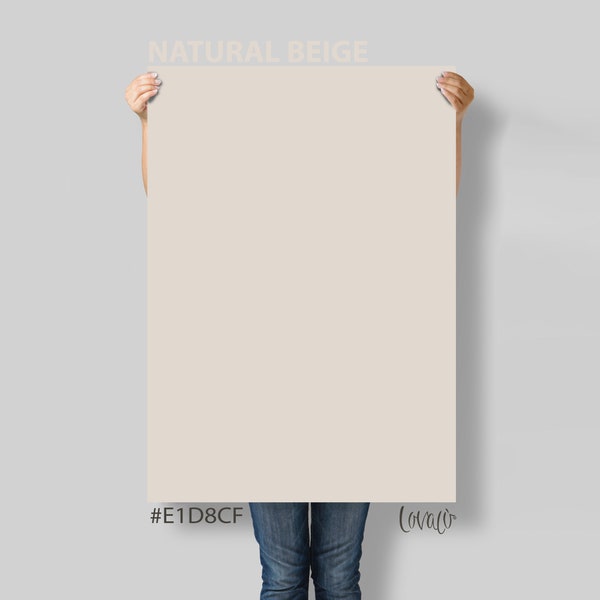 Beige Photography Backdrop: Vinyl Flat Lay, Product & Food Photo