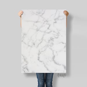 White Marble Photography Backdrop for Food, Social, Product, Instagram, Flat lay Photography - Lov359