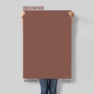 Natural brown Brownie solid color Photography Backdrop for Product, Instagram, Flat lay, Social, New born & Food Photography - Lov4017