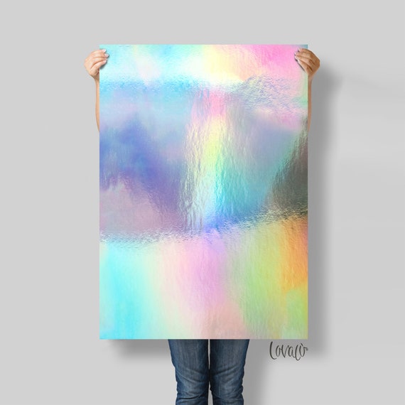 Vinyl Photography Backdrop Iridescent Rainbow for Product, Instagram, Flat  Lay & Food Photography Lov824 