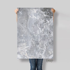 Gray Marble Vinyl Photography Backdrop: Food, Product, Socials (28x40 in)