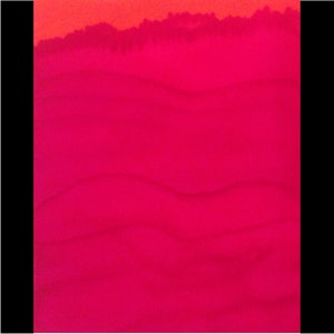 Silk Painting Print: Monochromatic Mt.  Red