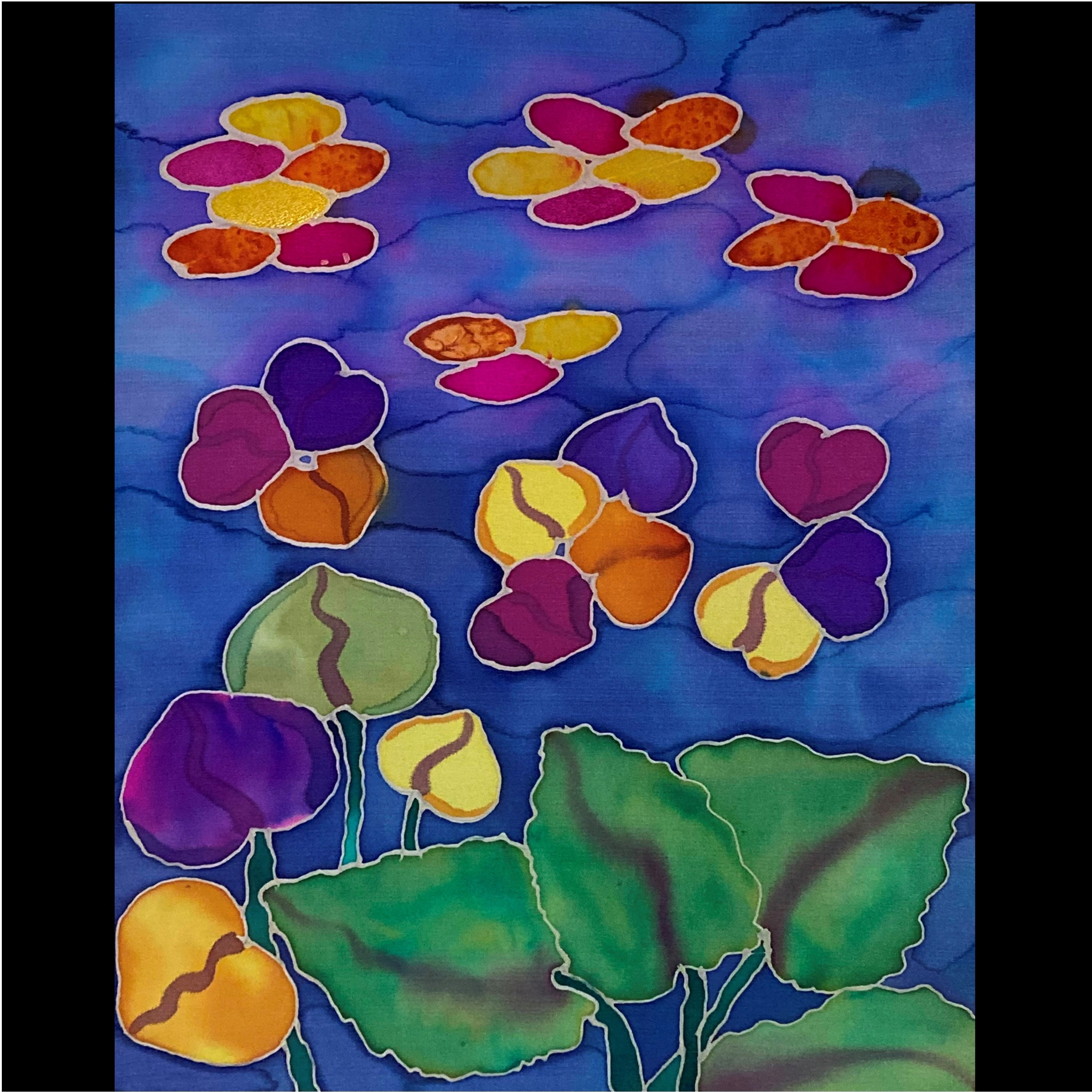 Seidenmalerei Druck: Bays Mt. Seerosen - Etsy.de