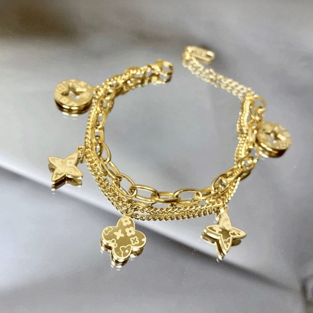 Louis Vuitton Historic Mini Monogram Bracelet - Gold-Tone Metal Cuff,  Bracelets - LOU688232