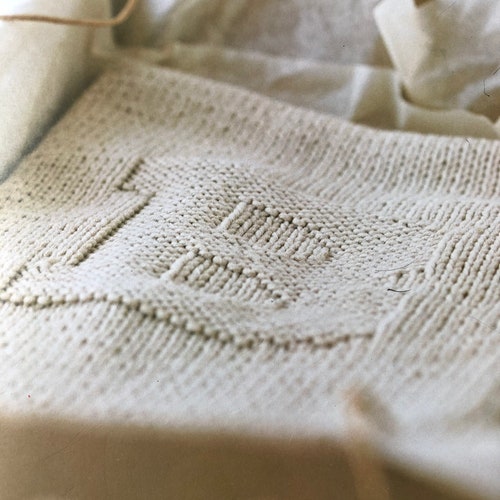 Personalized Knit Baby Blanket Embroidery Gift for Baby Etsy