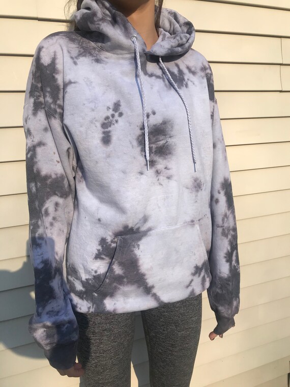 gray tie dye hoodie
