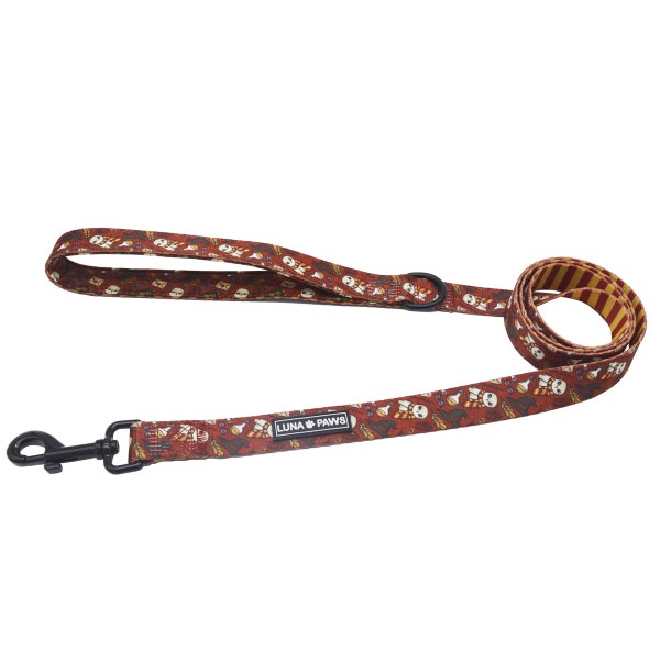 Dogwarts, Luna Paws Dual Sided Leash, 2-in-1 Leash, Printed Leash, Dog Clothes, Puppy Clothes, Dog Leash, Pet Leash