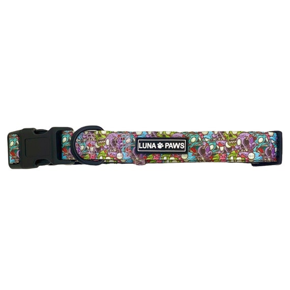 Dog Collar for Small Medium and Large Pets, Soft and Adjustable, Colorful Pet Collar, Puppy Collar (Zombie Apocalypse)