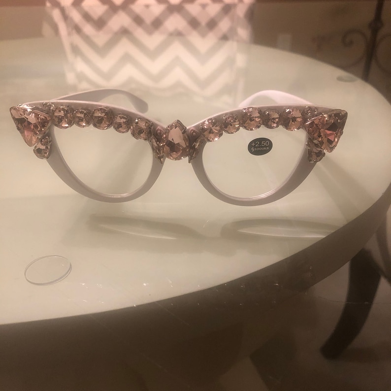 RHINESTONE READERS Reading Glasses Etsy
