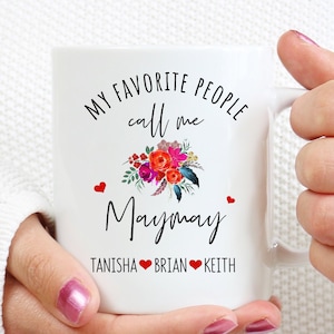 Personalized Maymay Gifts, Mug For Maymay, Mothers Day Gift With Grandkid Names, Maymay Birthday Gift Maymay Gifts Custom Maymay Grandma Mug