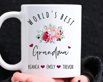 Grandma Gift, Grandma Mug, Grandma Birthday Gifts, Gifts For Grandma, Mother's Day Gift From Granddaughter Grandson Grandma Mug Personalized