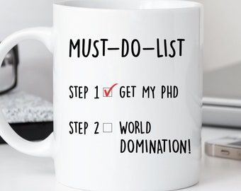 PHD Gift, Doctor Mug, PHD Mug, PHD Gifts, Doctorate Graduation, Student Gift, PhD Grad Gift, Floral Mug for Doctor, Coffee Cup, Funny Ph.D.