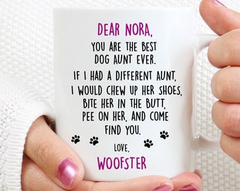 Personalized Dog Aunt Gifts, Dog Aunt Coffee Mug, Aunt Mug, Aunt Dog Gifts, Gift For Aunt Of Dogs, The Dog Aunt, Funny Dog Aunt Gifts