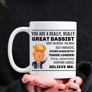 Bass Guitar Gift, Trump Bass Guitar Mug, Bass Guitar Gift For Men, Bassist Gift, Bass Guitar Enthusiasts, Bassist Mug, Bass Player Gift Mug