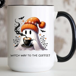 Halloween Ghost Coffee Mug, Fall Coffee Lover Gift, Halloween Housewarming Gift, Cute Spooky Ghost Halloween Mug, Coffee Lover Halloween Mug