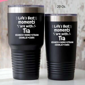 Tia Tumbler, Tia Gift, Mothers Day Gifts From Niece Nephew Tia Auntie Holiday Gift, Tia Christmas Gift, Tia Coffee Cup, Stocking Stuffer Tia