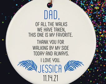 Father of the Bride Keepsake Ornament ,Father Of The Bride Gifts, Keepsake Ornament Gift From Bride To Dad Father Of The Bride Gift Ornament