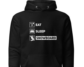 Snowboard Sweatshirt, Snowboarder Gift, Snowboard Sweatshirt Snowboarding Lover Sweatshirt Snowboarding Sweatshirt Eat Sleep Snowboard H1218